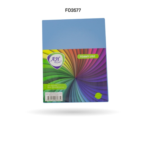 [FO3577] FOAMY PLIEGO AH ROYAL AZUL CLARO X 10 UNDS [AH50100415-3577-AH50100415-PAC40249-3577]