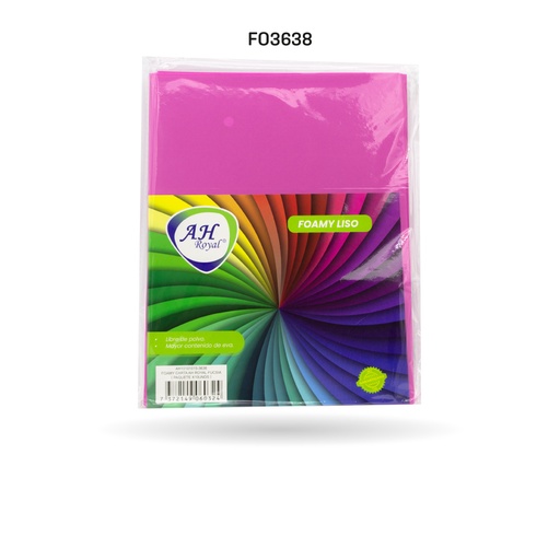 [FO3638] FOAMY CARTA AH ROYAL FUCSIA X 10 UNDS [AH10101015-PAC40275-3638]