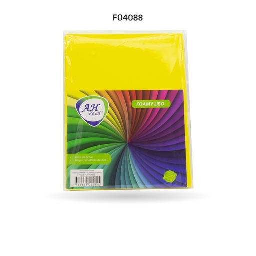[FO4088] FOAMY CARTA AH ROYAL AMARILLO MANGO X 10 UNDS [AH10100215]