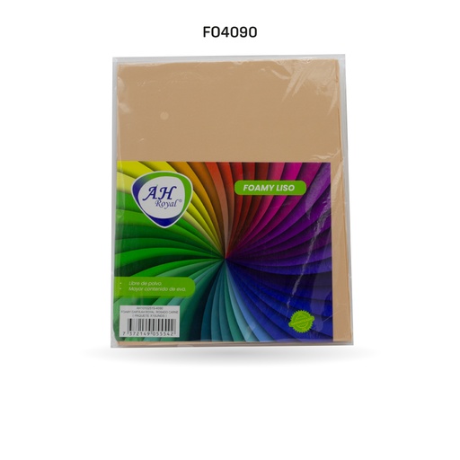 [FO4090] FOAMY CARTA AHROYAL ROSADO CARNE X 10 UNDS [AH10102515-4090-AH10102515-PAC40278-4090]