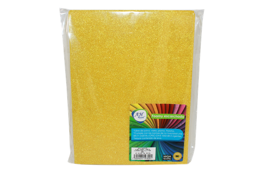 [FO4106] FOAMY CARTA AHROYAL ESCARCHADO DORADO X 10 UNDS [AH11101015-4106-AH11101015-PAC40294-4106]