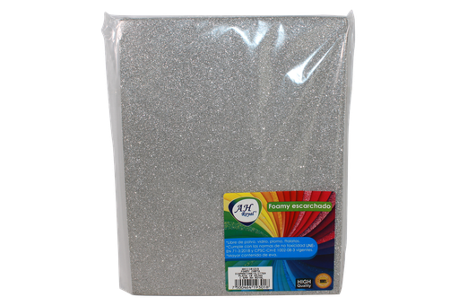 [FO4107] FOAMY CARTA AH ROYAL ESCARCHADO PLATA X 10 UNDS [AH11101215-4107-AH11101215]