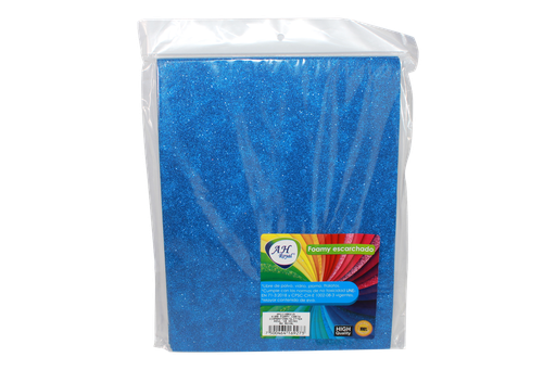 [FO4109] FOAMY CARTA AH ROYAL ESCARCHADO AZUL X 10 UNDS [AH11100215]