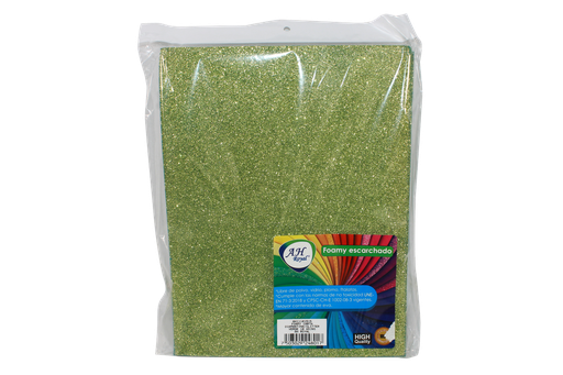 [FO4110] FOAMY CARTA AH ROYAL ESCARCHADO VERDE PASTO X 10 UNDS [AH11101515-4110-AH11101515]