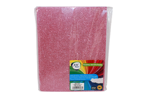 [FO4112] FOAMY CARTA AH ROYAL ESCARCHADO ROSADO X 10 UNDS [AH11101415-4112-AH11101415]