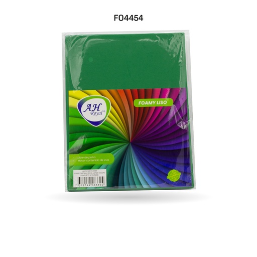 [FO4454] FOAMY CARTA AH ROYAL VERDE OSCURO X 10 UNDS [AH10104015-4454-AH10104015]