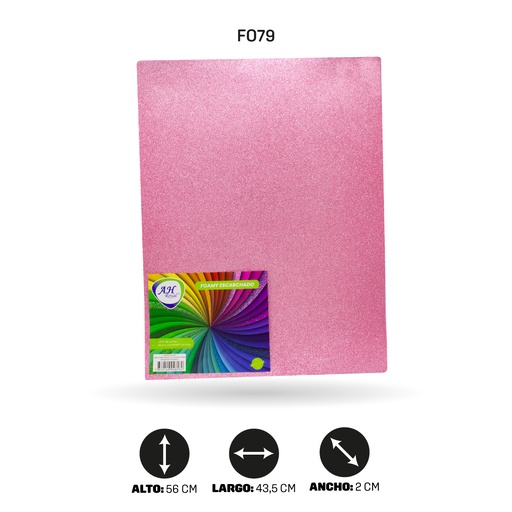 [FO79] FOAMY 4 CARTA AHROYAL ESCARCHADO ROSADO X 10 UND [AH29101415]