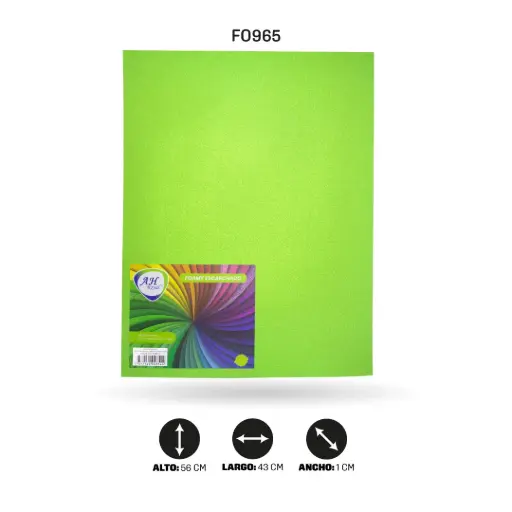 [FO965] FOAMY 4 CARTA AHROYAL ESCARCHADO VERDE CRISTAL X10UNS [AH29102315-AH21102315]