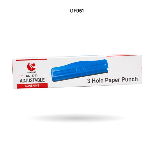 [OF951] PERFORADORA 3 HUECOS AJUSTABLE [PAC70630-951]