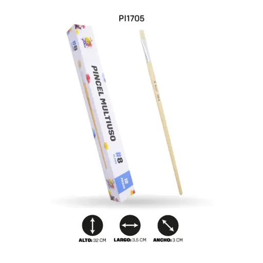 [PI1705] PINCEL CHINO AH ROYAL PLANO NO 8 X12 [PAC20008-1705-PAC80089-1705]