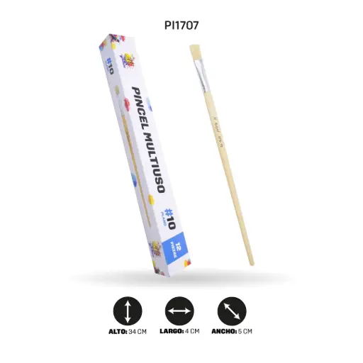 [PI1707] PINCEL CHINO AH ROYAL PLANO NO 10 X12 [PAC20010-1707]