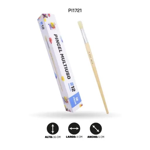 [PI1721] PINCEL CHINO AH ROYAL REDONDO NO 12 X12 [PAC20024-1721-PAC80105-PAC20024]