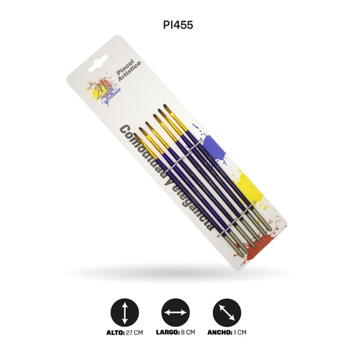 [PI455] PINCEL AH ROYAL PLANO N°0 X6  [PAC20036-455]