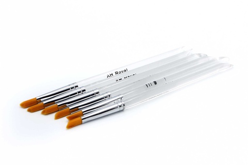 [PI457] PINCEL AH ROYAL PARA UÑAS EN GEL CABO ACRILICO TRIANGULAR TRANSPARENTE [AH457]