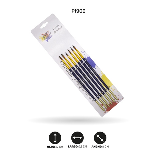 [PI909] PINCEL AHROYAL REDONDO N°4 X6 [PAC20065-909]