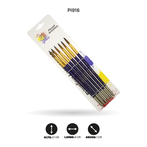 [PI916] PINCEL AHROYAL REDONDO N°11 X6  [PAC20072-916]