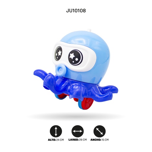 [JU10108] PULPO CON MÚSICA DE ARRASTRE PARA BEBÉ [788]