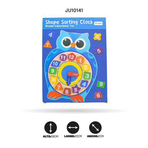 [JU10141] RELOJ DE BLOQUES DE CONSTRUCCIÓN  FIGURA RANA Y BÚHO [1970-190]