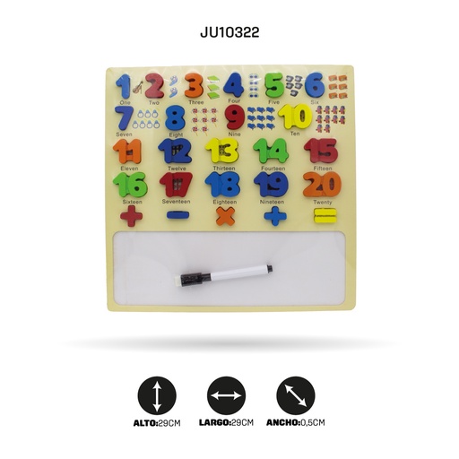 [JU10322] TABLERO CON  NUMEROS ENCAJABLES X 25 PIEZAS  [1970-127]