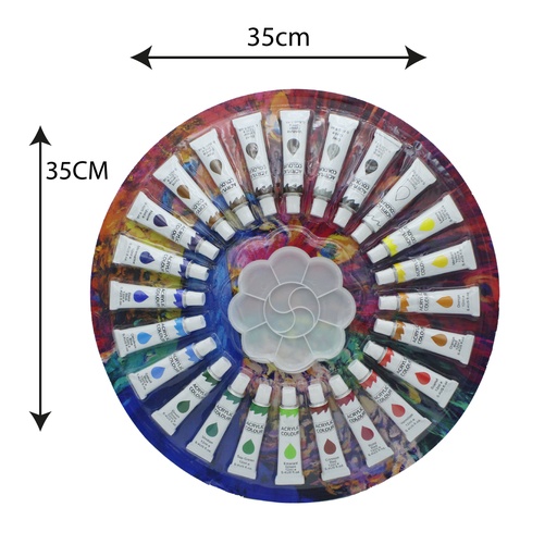 [AR1127] KIT DE ARTE AHROYAL 25 PIEZAS ACRILICO [PAC3488]