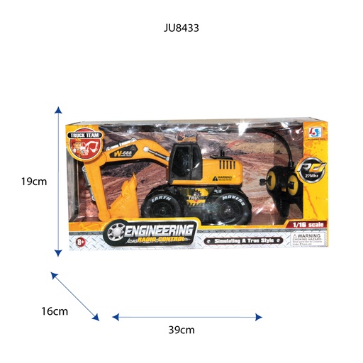 [JU8433] EXCAVADORA REMOTA CON CARGADOR CON CONTROL REMOTO [955-8]