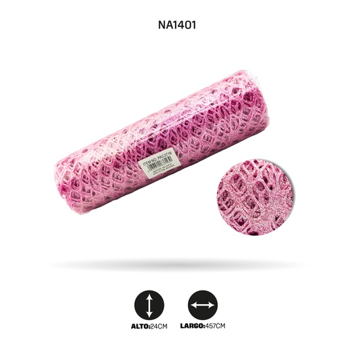 [NA1401] MALLA ESCARCHA PALO DE ROSA [PAC3716]