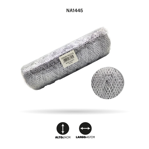 [NA1445] MALLA ESCARCHA PLATA [PAC3718]