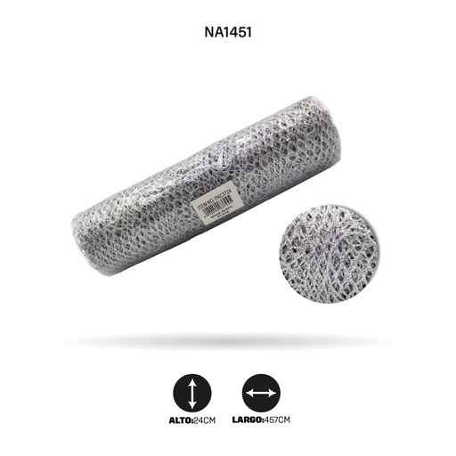 [NA1451] MALLA ESCARCHA PLATA [PAC3724]