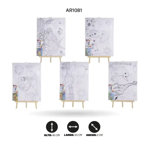 [AR1081] LIENZO 30X40 CON CABALLETE [PAC3735-1081]