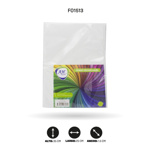 [FO1513] FOAMY 1/8  AH ROYAL ESCARCHADO BLANCO  [FO1513]