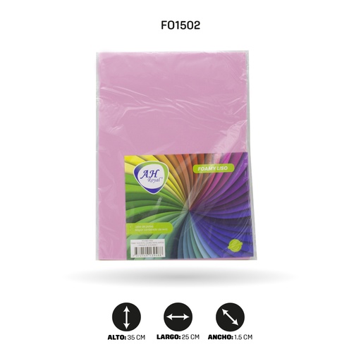 [FO1502] FOAMY 1/8 AHROYAL COLORES PASTEL SURTIDOS X10 [FO1502]