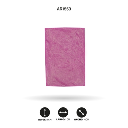 [AR1553] ESCARCHA COLOR FUCSIA TORNASOL X LIBRA [PAC4455]