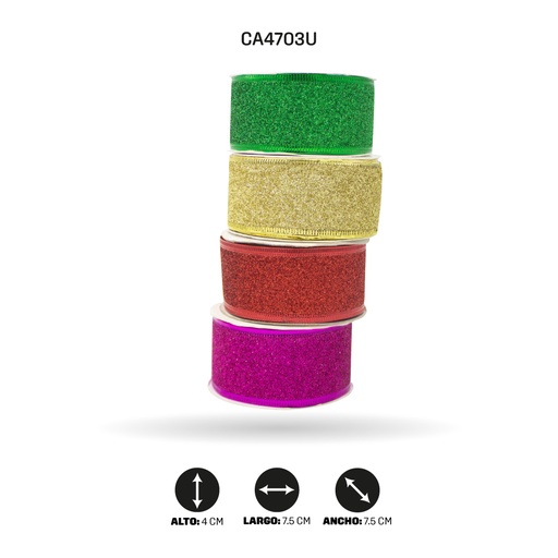[CA4703U] CINTA DECORACION 3 YARDASx4CM [PAC3693]