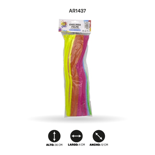 [AR1437] CHELINES COLORES SURTIDOS BOLSA X 100 [PAC4041]