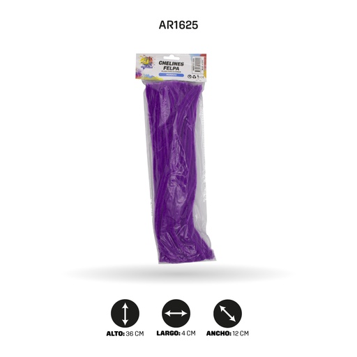 [AR1625] CHELINES COLOR MORADO BOLSA X 100 A032  [PAC5372]