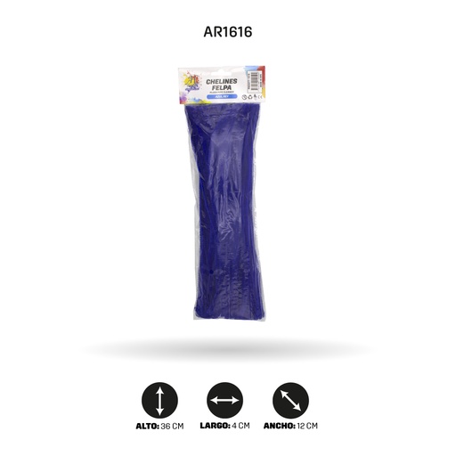 [AR1616] CHELINES COLOR AZUL REY BOLSA X100 A044 [PAC5377]