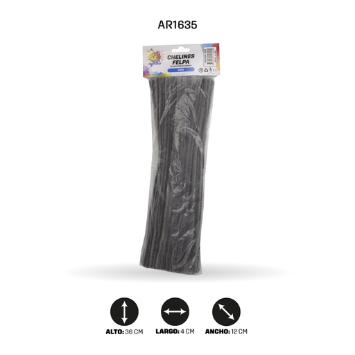 [AR1635] CHELINES COLOR GRIS BOLSA X 100 A052 [PAC5384]