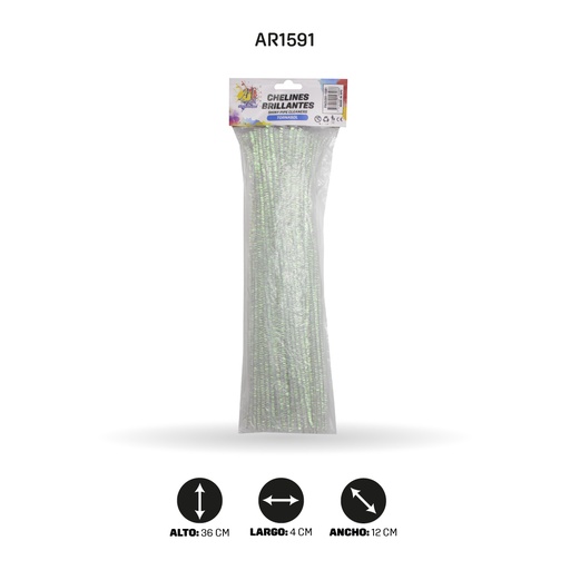 [AR1591] CHELINES BRILLANTES TORNASOL BOLSA X 100 UND [PAC5391]