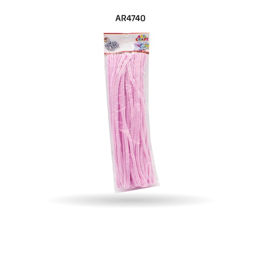 [AR4740] CHELINES FELPA COLOR  ROSADO PASTEL  100pcs [PAC4327]