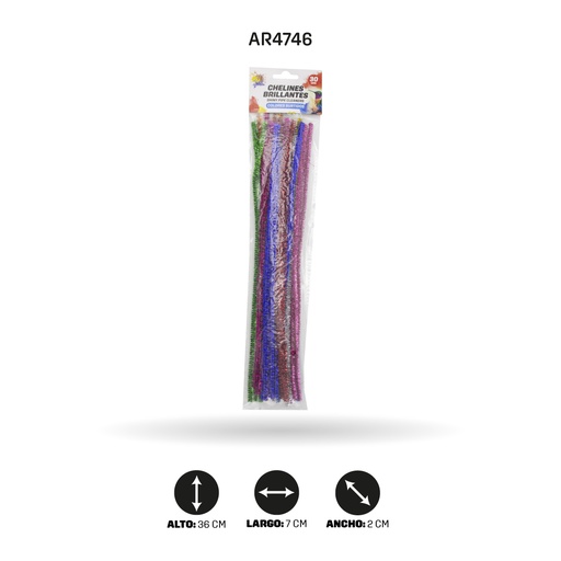 [AR4746] CHELINES BRILLANTES SURTIDA 30PCS [PAC4044-1438]