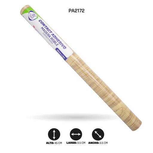 [PA2172] PAPEL CONTAC AH ROYAL MADERA ROBLE M015-3 DE 3 mts x 45 cms [PAC5443]