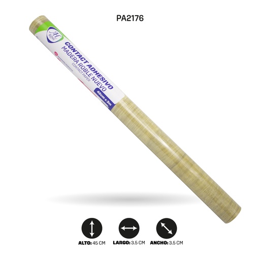 [PA2176] PAPEL CONTAC AH ROYAL MADERA ROBLE 5152 DE 3 mts x 45 cms [PAC5447]