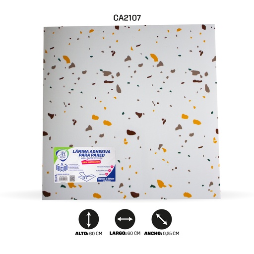 [CA2107] LAMINA ADHESIVA PARA PARED TERRAZZO 60 CM FC7010 [PAC5464]
