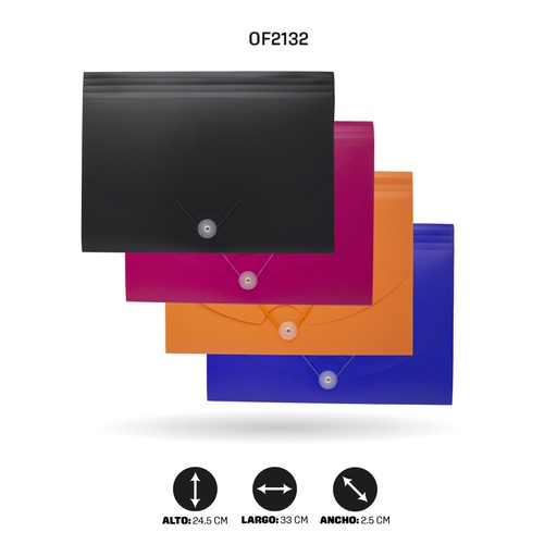 [OF2132] ARCHIVADOR AH ROYAL A4 13 BOLSILLOS, 65MIC [PAC4789]