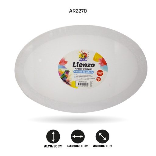 [AR2270] LIENZO OVALADO 20x30CM [PAC4835-2270]
