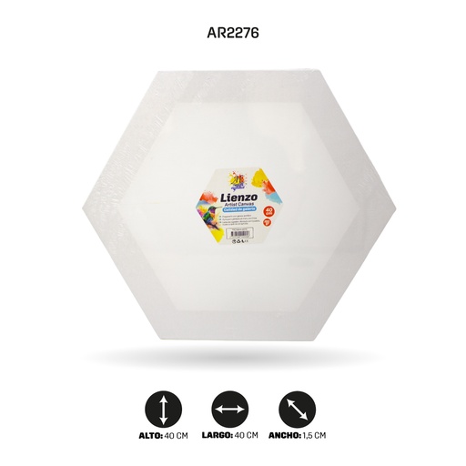 [AR2276] LIENZO HEXAGONAL 40CM [PAC4841-2276]