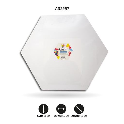 [AR2287] LIENZO HEXAGONAL 50CM [PAC4842-2287]