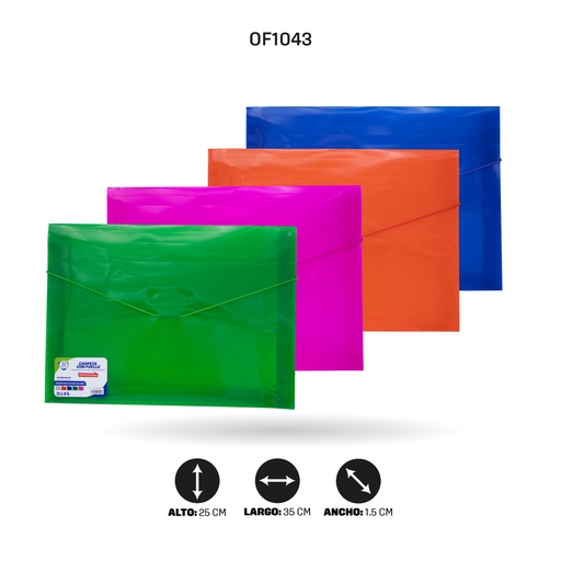 [OF1043] CARPETA AHROYAL FUELLE OFICIO DE 38mc 4 COLORES  [PAC5345]