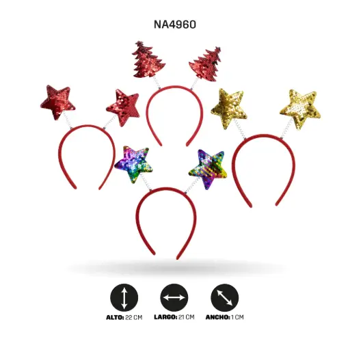 [NA4960] DIADEMA DE NAVIDAD -1 BOX/12 [PAC4923]