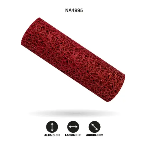 [NA4995] MALLA 24cm x 5y ROJA [PAC4973]